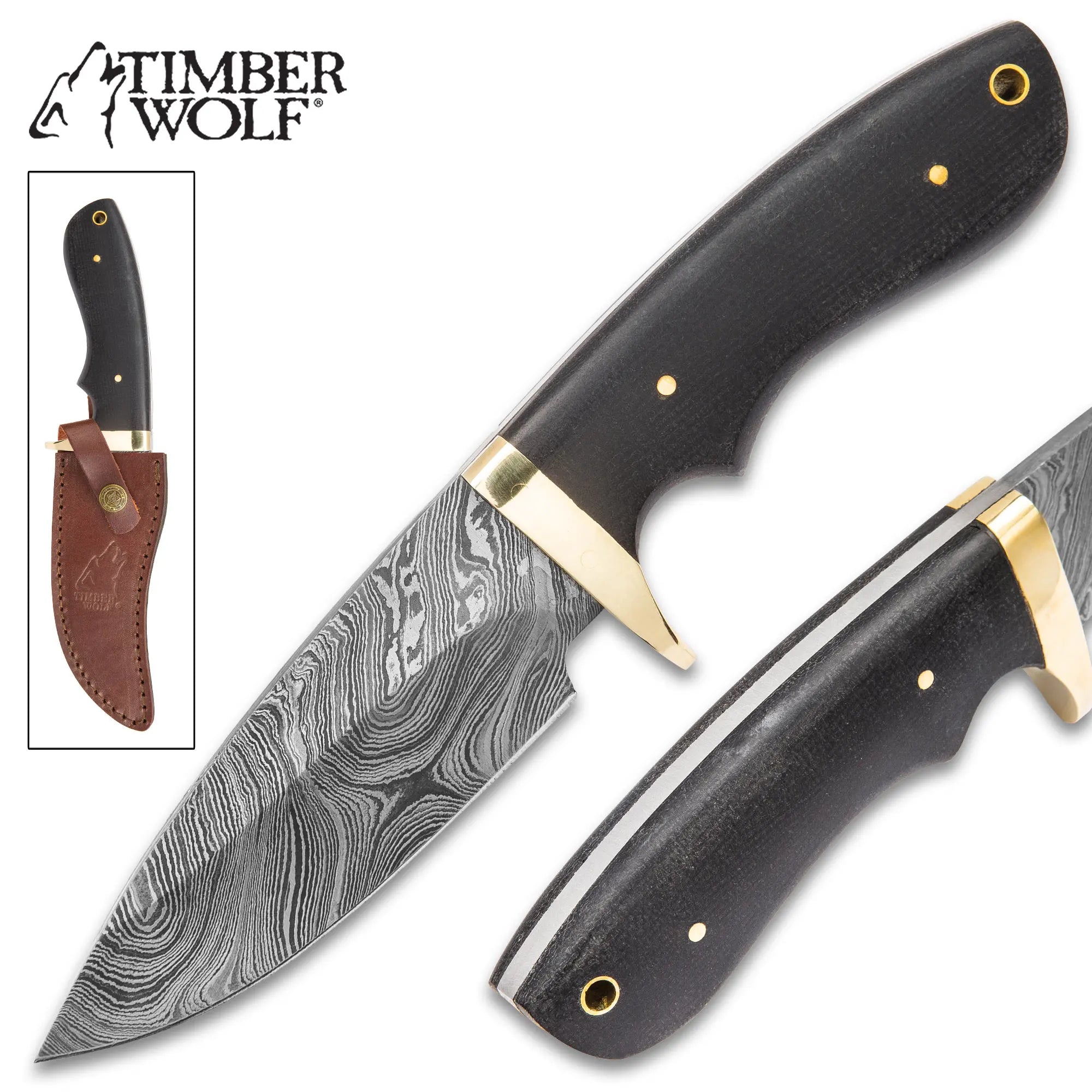 Timber Wolf Bear River Damascus Skinner