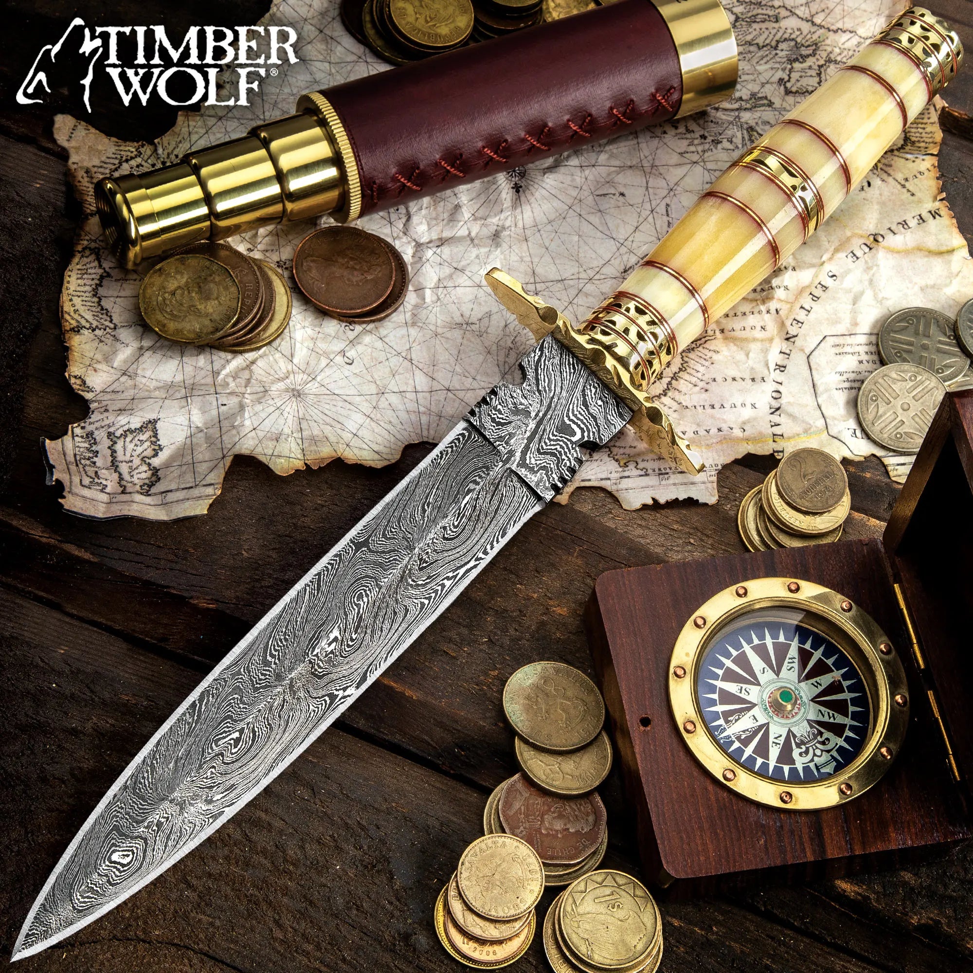 Timber Wolf Joaquin Handmade Dagger