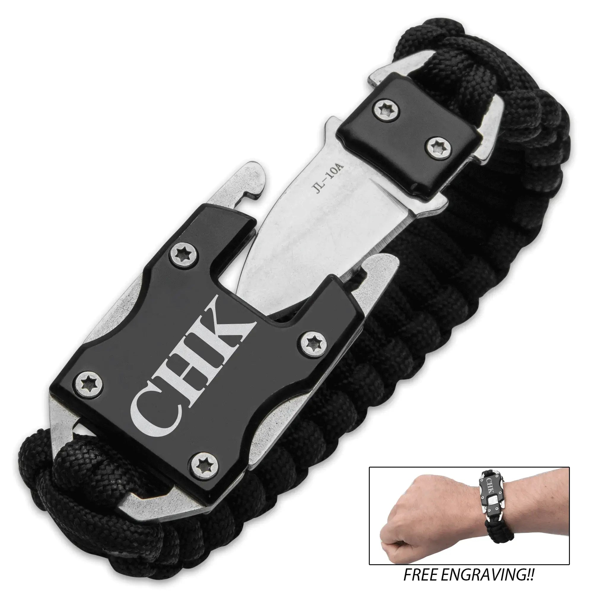 Trailblazer Paracord Bracelet w/ Hidden Knife – Stainless Steel Blade