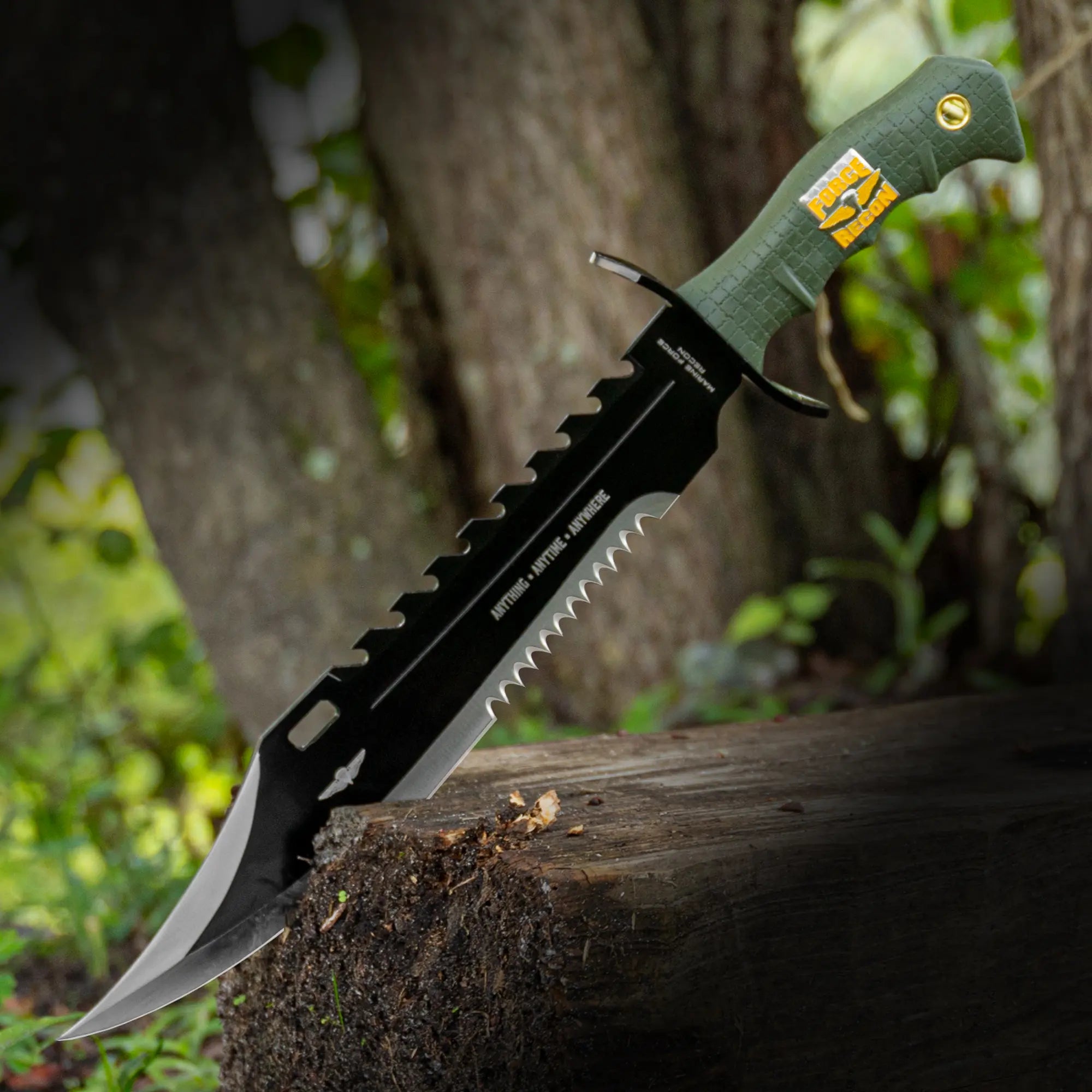 USMC Marine Force Recon Jungle Bowie Knife – 41.656cm Overall, 29.21cm Blade