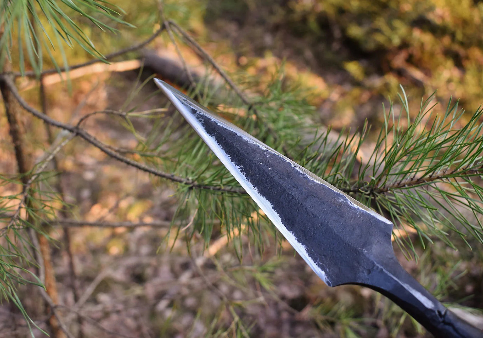 Viking Age Spearhead Replica Hand-Forged Carbon Steel 3