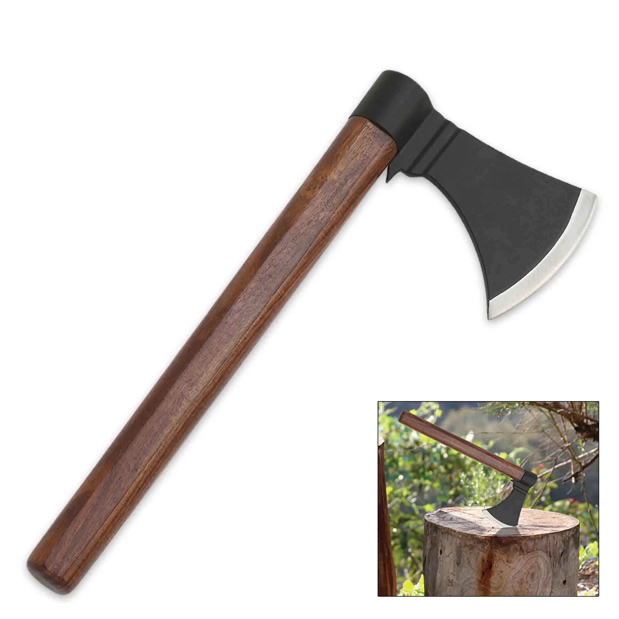 Wood Handled Throwing Hatchet Axe 1