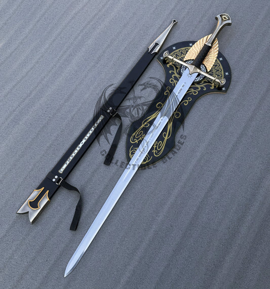 Museum Andúril Sword of Aragorn – Premium Replica with Scabbard & Wall Mount