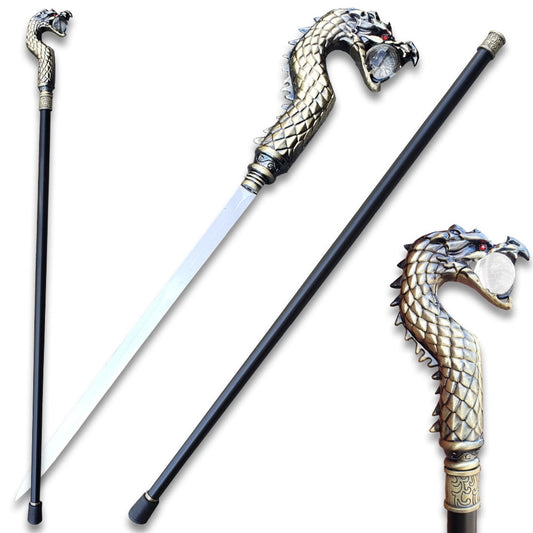 ALEjon Gothic Fighting Dragon Cane Sword