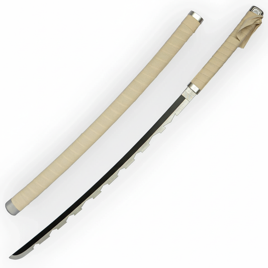 Inosuke Hashibira's Indigo-Gray Nichirin Katana (Wood)