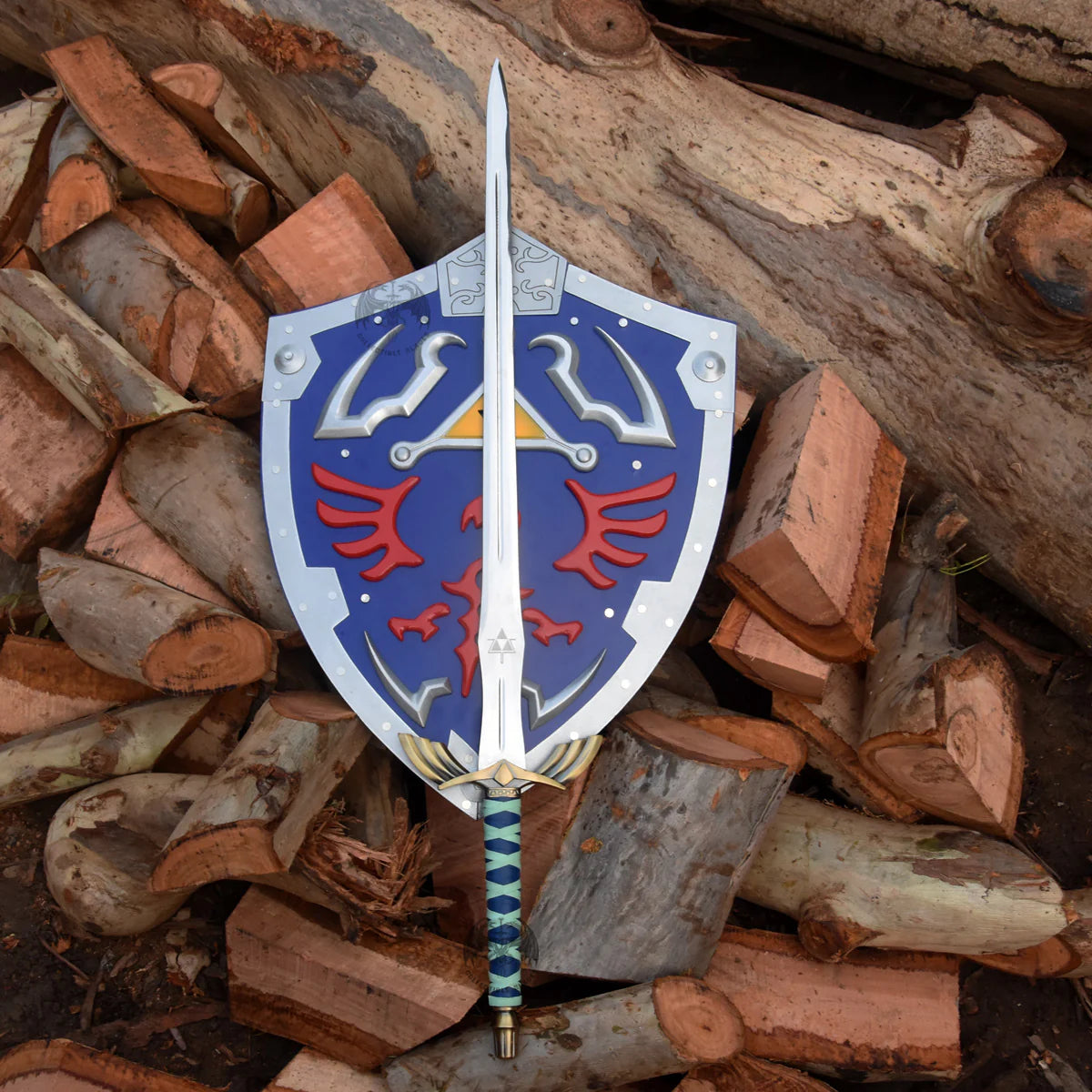 Pair of Link Master Shield And Ornate Prophecy Hero Sword